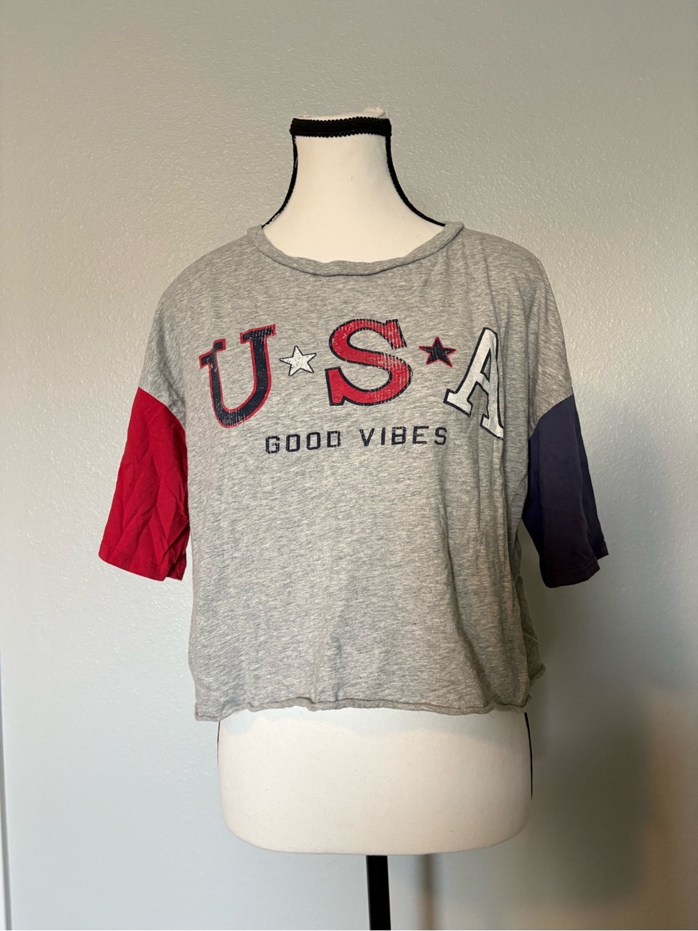 Grayson Threads USA Good Vibes Crop Tee